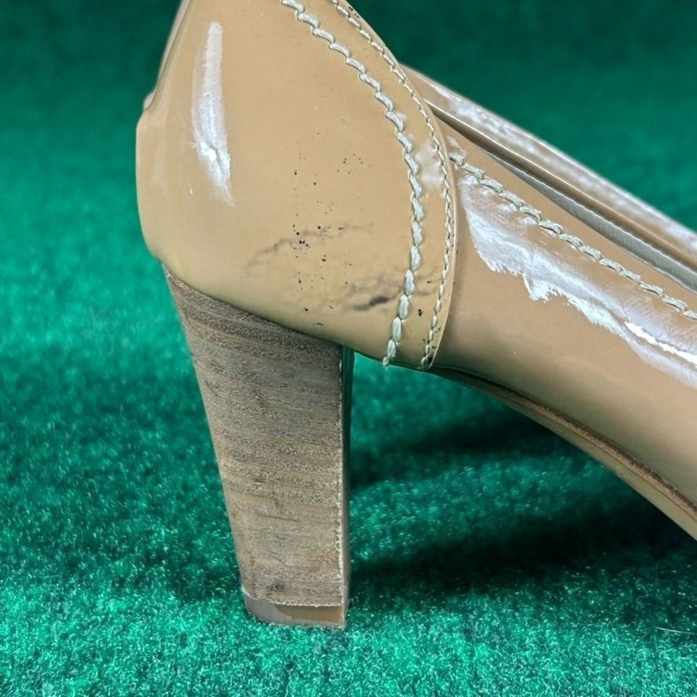 AGL Attilio Giusti‎ Leombruni Beige Leather Pump Heels Italy Made Women 8 (38) - Picture 4 of 12
